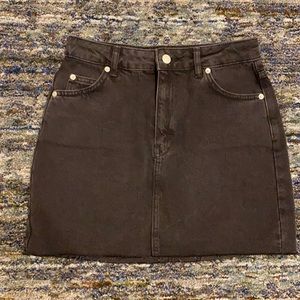 Black Denim Topshop Skirt Size USA 4